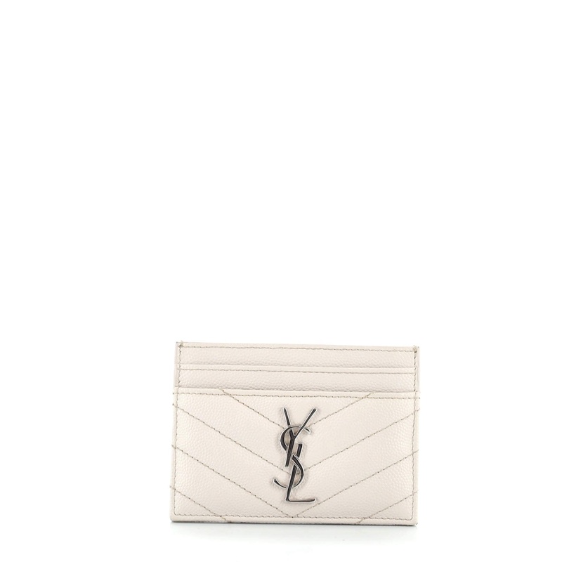 Classic Monogram Card Holder Matelasse Chevron Leather S744816625353