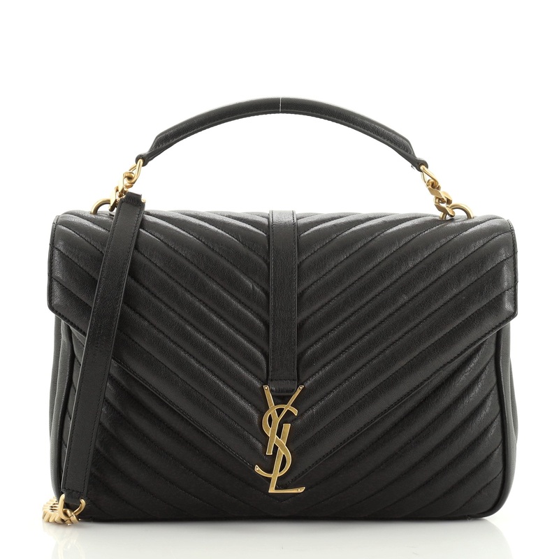 Classic Monogram College Bag Matelasse Chevron Leather Large S744816740742