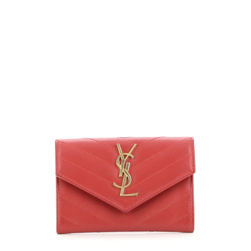 Classic Monogram Flap Wallet Matelasse Chevron Leather Small S744816634741
