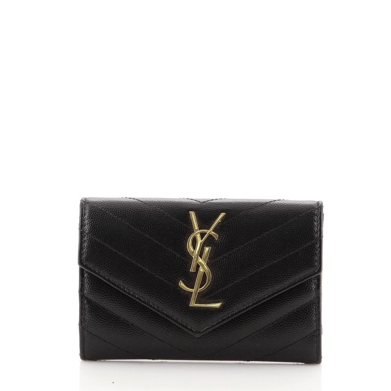 Classic Monogram Flap Wallet Matelasse Chevron Leather Small S744816672672