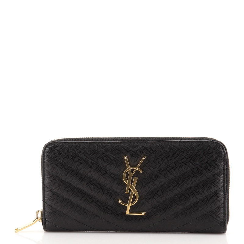 Classic Monogram Zip Around Wallet Matelasse Chevron Leather S744816668286