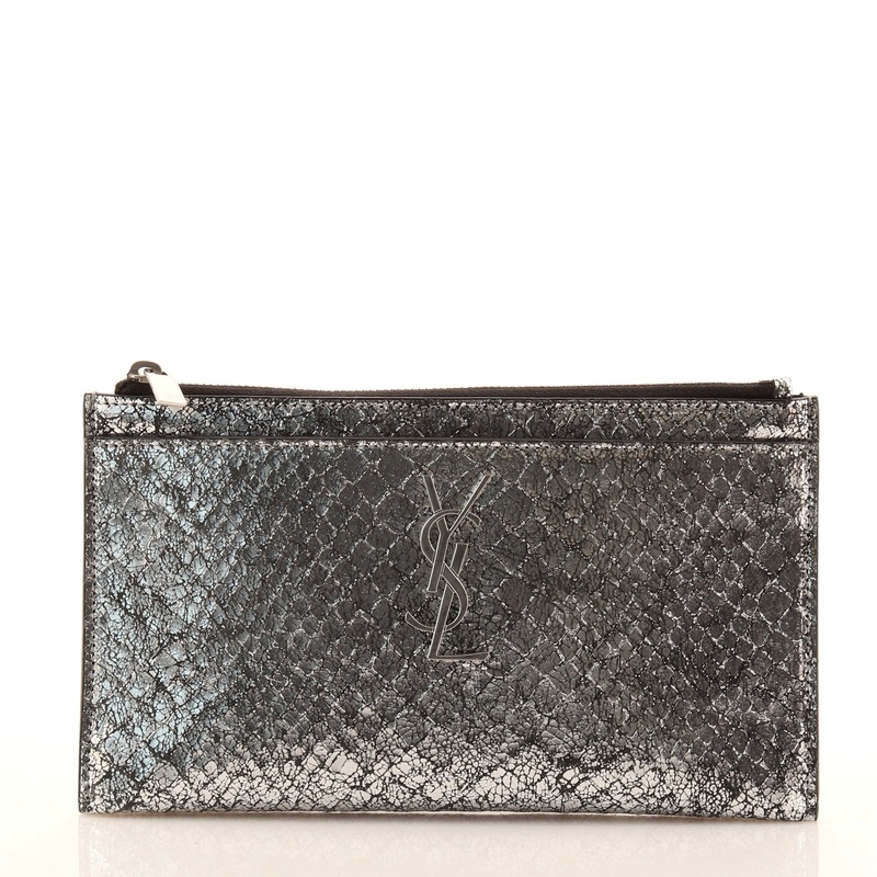 Classic Monogram Zip Bill Pouch Python Embossed Leather Medium S744816648170