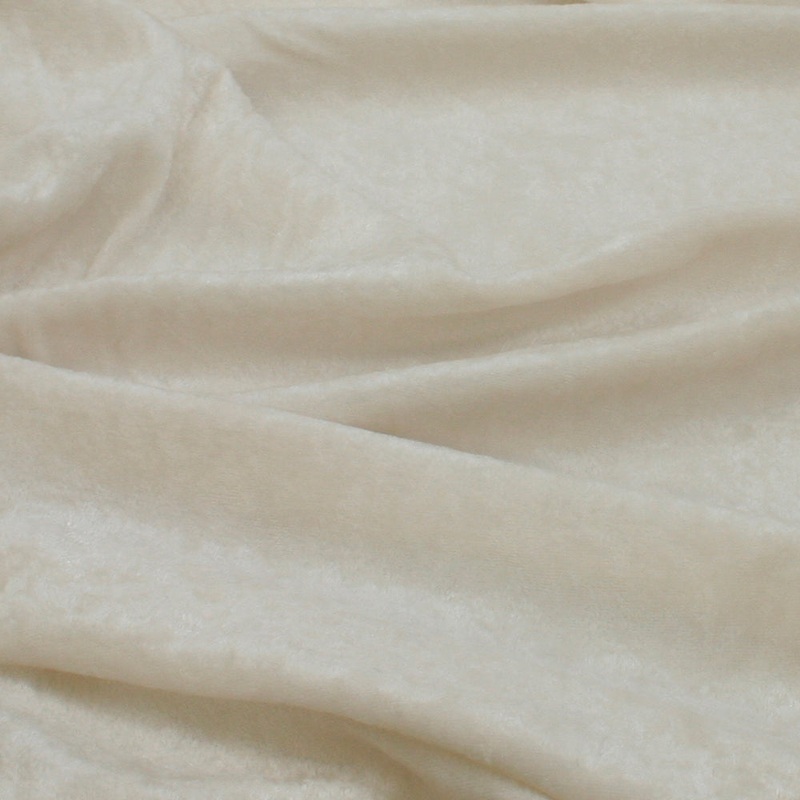 Crushed Panne Velour - Cream