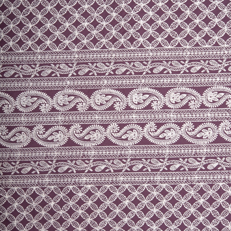 Fashion Embroidery - MARGARET - Eggplant