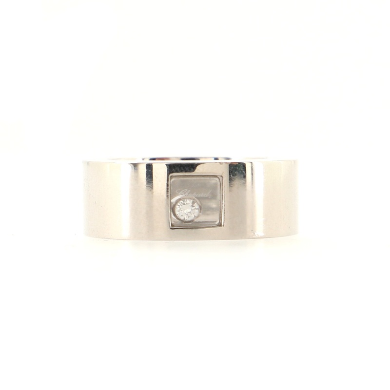 Happy Diamond Square Ring 18K White Gold with Diamond