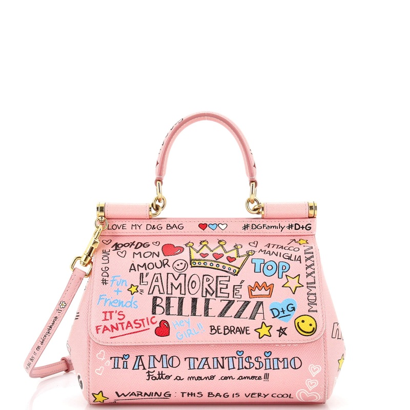 Miss Sicily Bag Printed Leather Small S744816865427