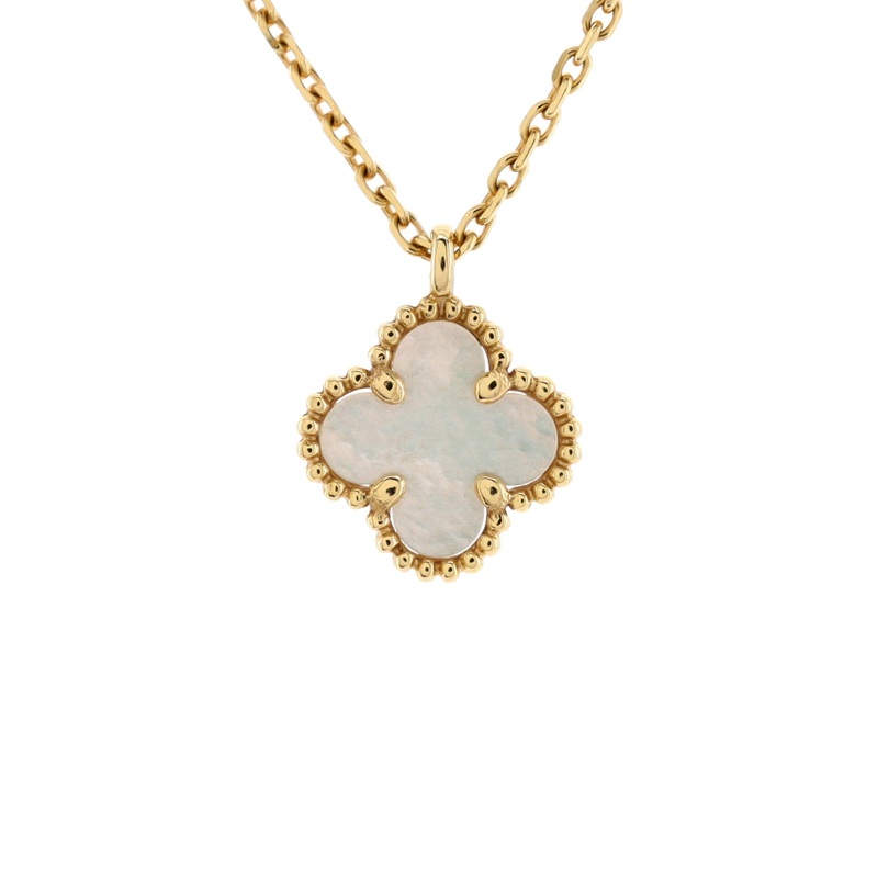 Sweet Alhambra Pendant Necklace 18K Yellow Gold and Mother of Pearl S744816854749