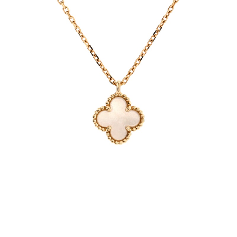 Sweet Alhambra Pendant Necklace 18K Yellow Gold and Mother of Pearl S744816940879