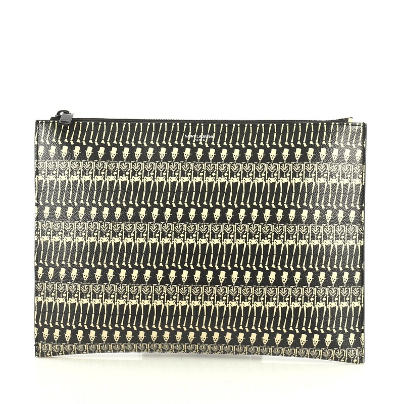 Zip Pouch Printed Leather Medium S744816757761