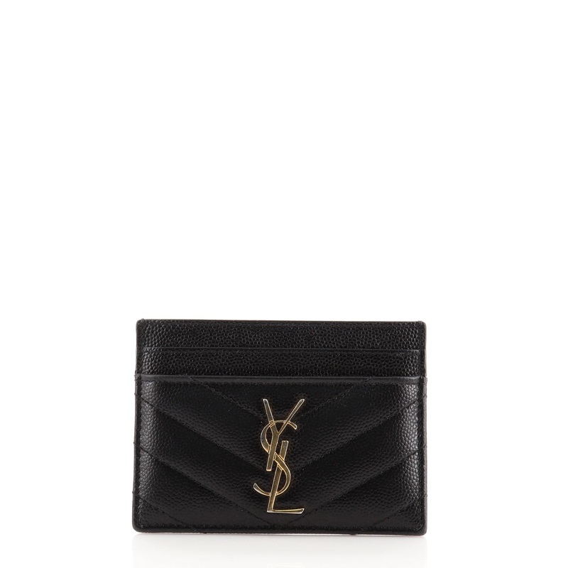 Classic Monogram Card Holder Matelasse Chevron Leather S744816668649