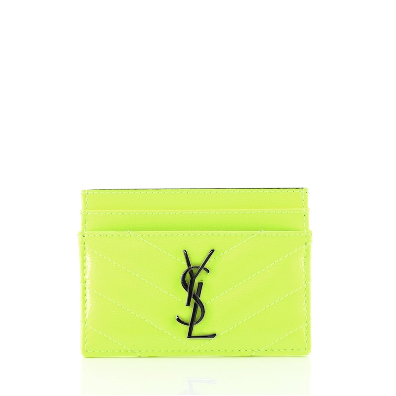 Classic Monogram Card Holder Matelasse Chevron Patent S744816662392