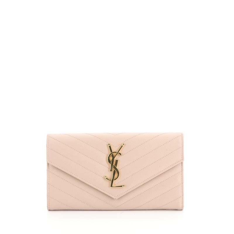 Classic Monogram Flap Wallet Matelasse Chevron Leather Large S744816756688