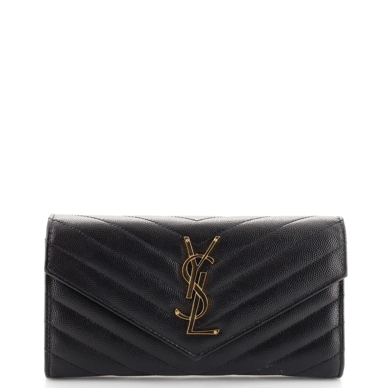 Classic Monogram Flap Wallet Matelasse Chevron Leather Large S744816988526