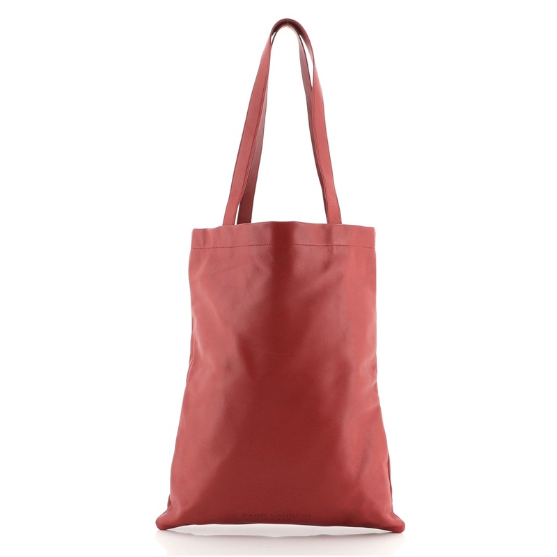 Flat Shopper Tote Leather Tall S744816664189