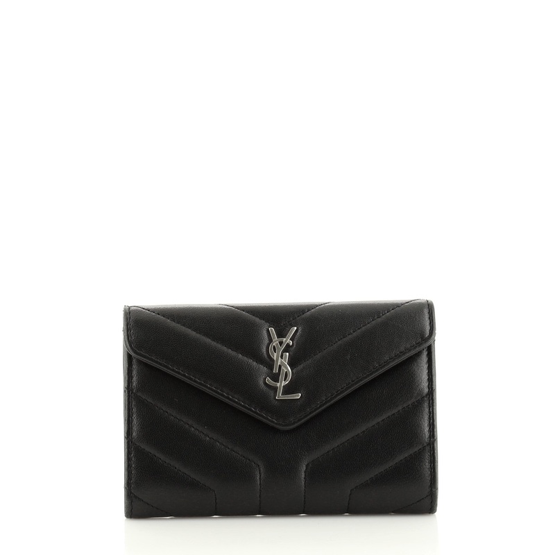 LouLou Card Case Matelasse Chevron Leather