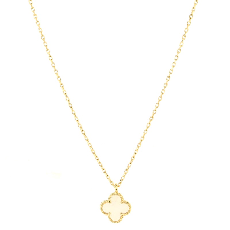 Sweet Alhambra Pendant Necklace 18K Yellow Gold and Mother of Pearl S744816563889