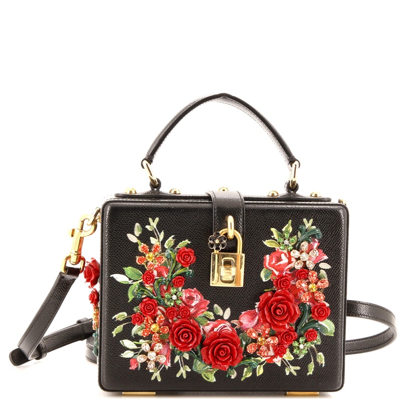 Treasure Box Bag Embellished Printed Leather Small S744816849228