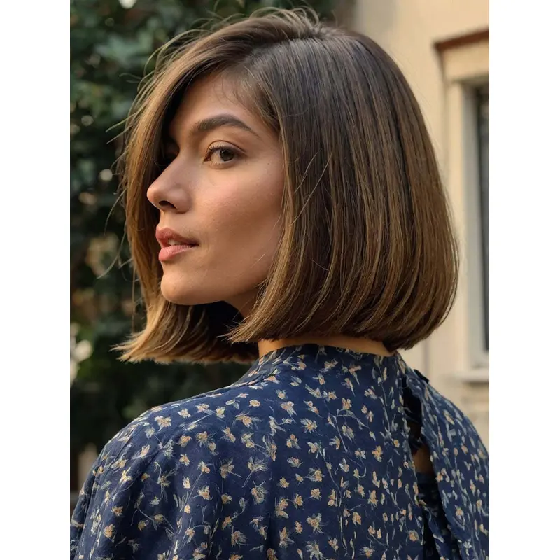 Mid Length Bob Wigs 10" Straight Monofilament Synthetic Wigs