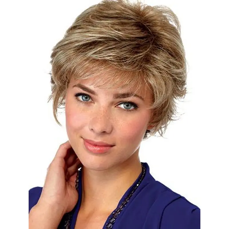 Blonde Wavy Synthetic Unique Short Wigs
