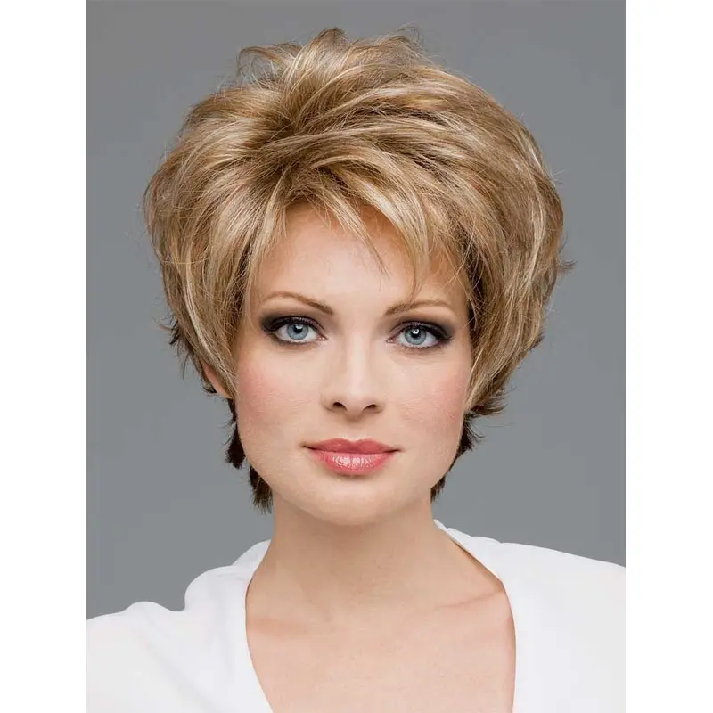 Boycuts Wavy Synthetic Convenient Short Wigs
