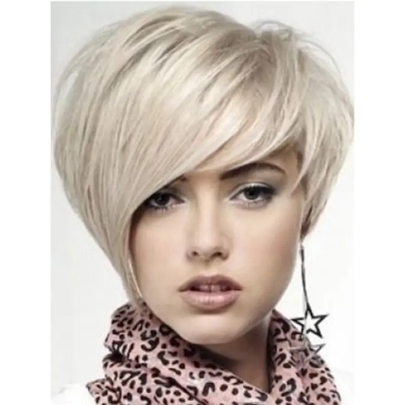 Blonde High Quality Boycuts Monofilament Wigs For Cancer