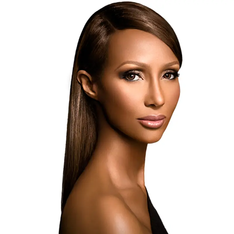 Full Lace Long Yaki Remy Human Hair Iman Wigs
