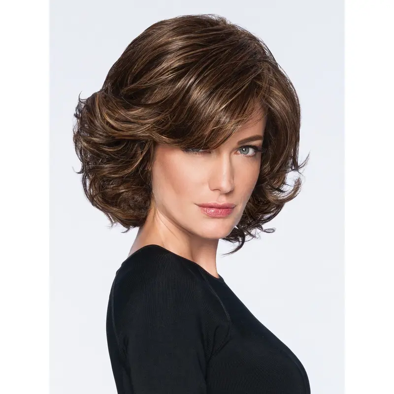 Brown Classic Women'S Curly Synthetic Wigs