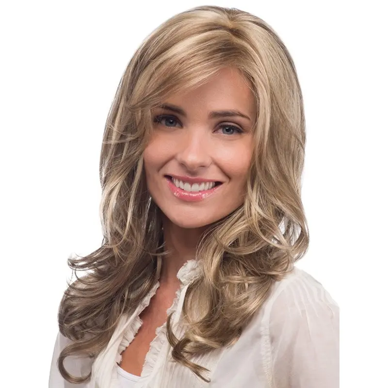 Blonde Wavy Synthetic Designed Long Wigs