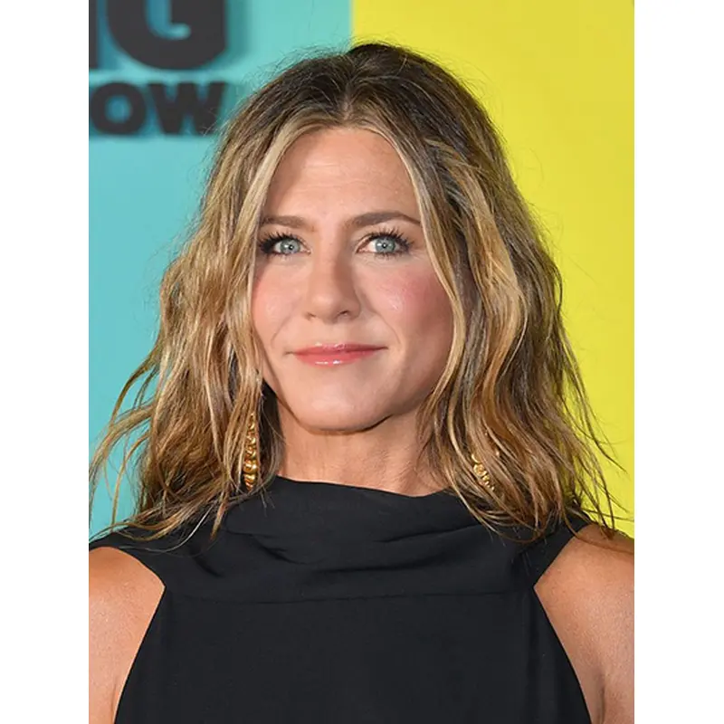 Blonde 16" Wavy Without Bangs Long Jennifer Aniston Wigs