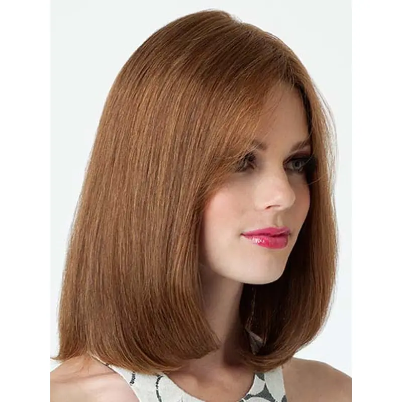Top Lace Front Straight Shoulder Length Remy Human Lace Wigs