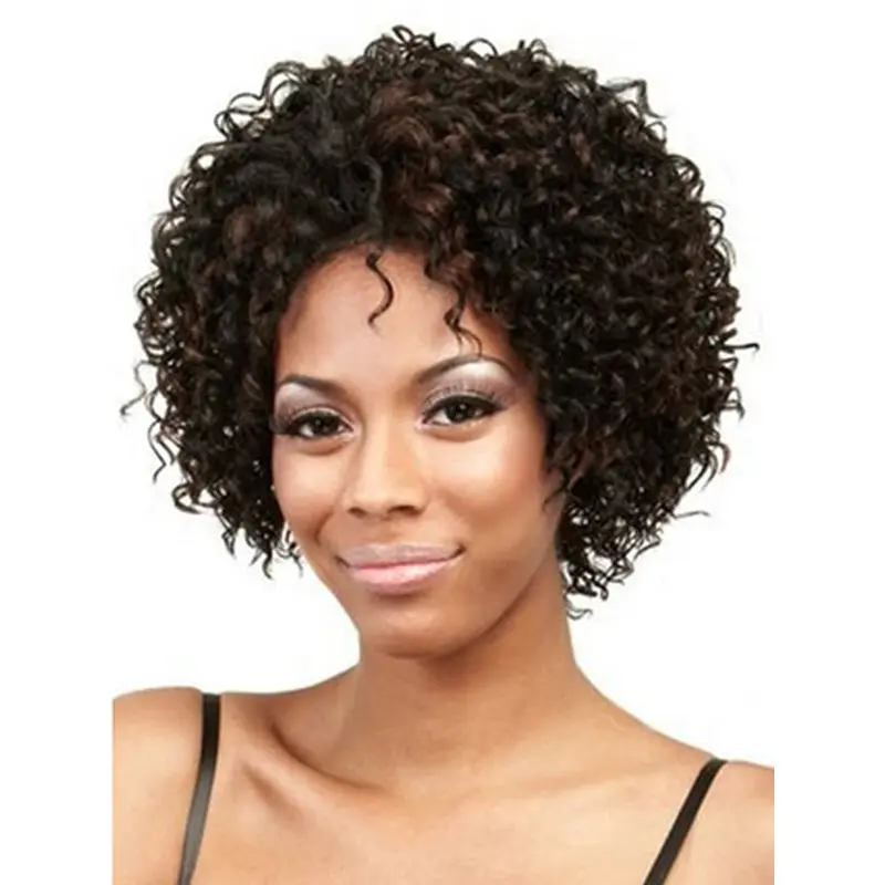 Discount Lace Front Curly Chin Length Lace Wigs