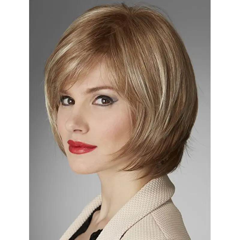 Modern Blonde Monofilament Chin Length Lace Wigs