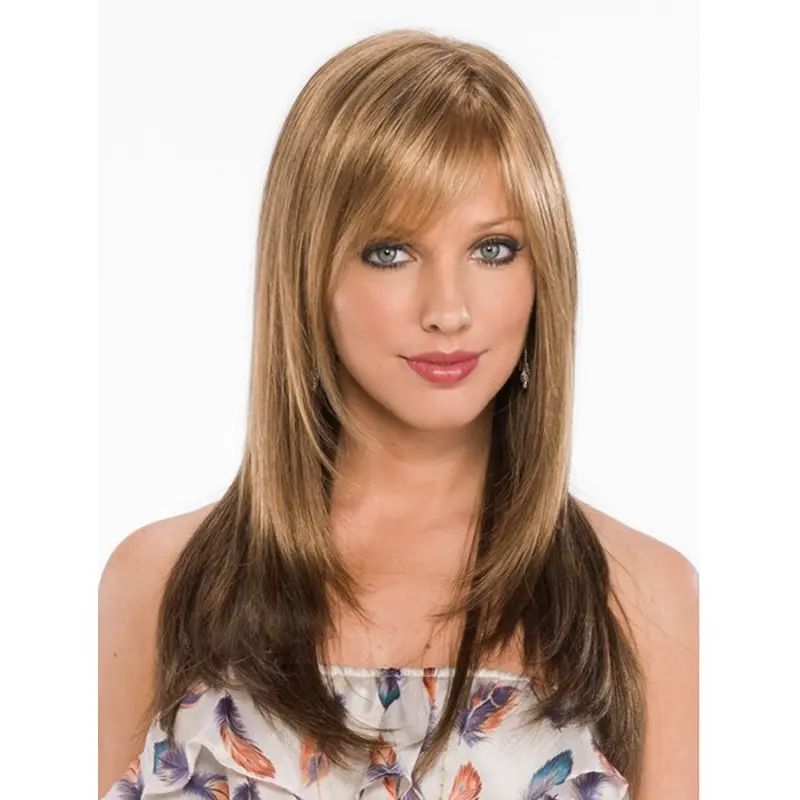 Blonde Straight Synthetic Impressive Long Wigs