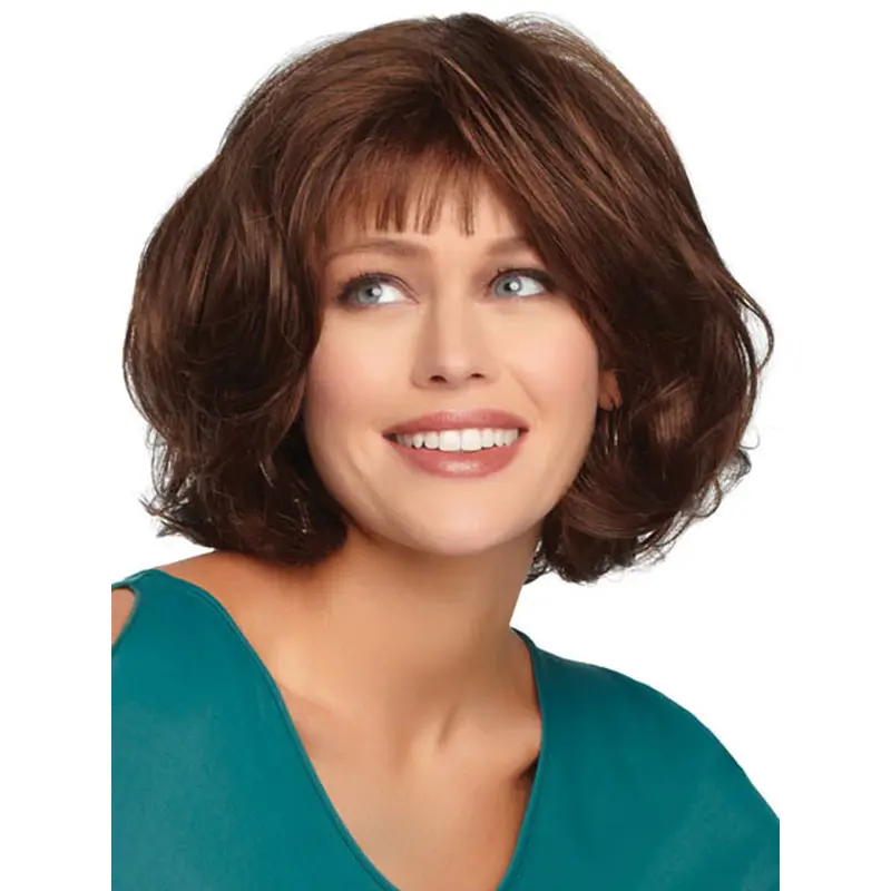 Popular Synthetic Monofilament Wavy Wigs For Cancer