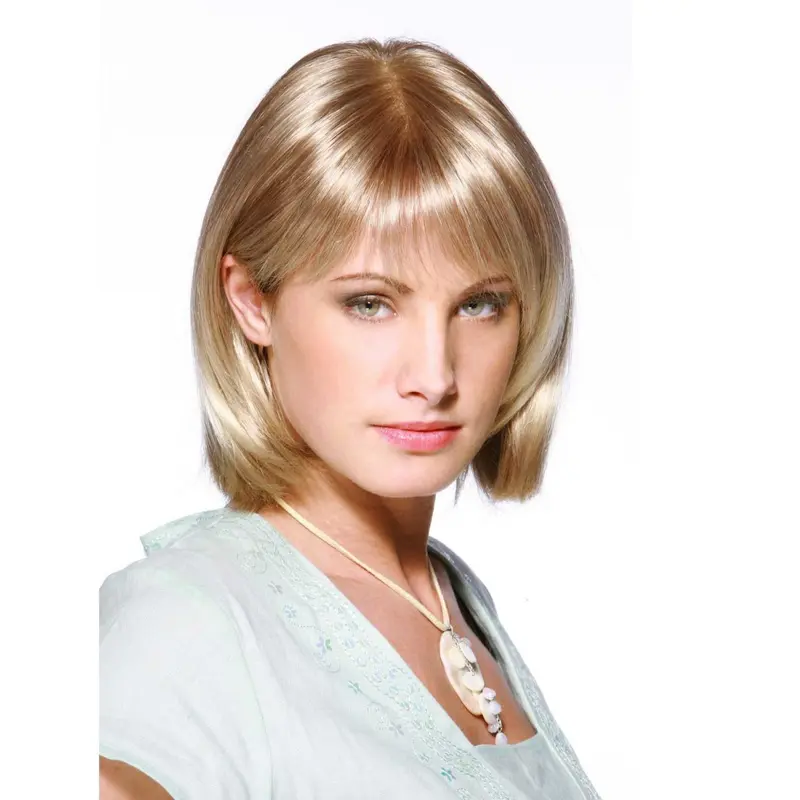 Blonde Shining Monofilament Synthetic Medium Wigs