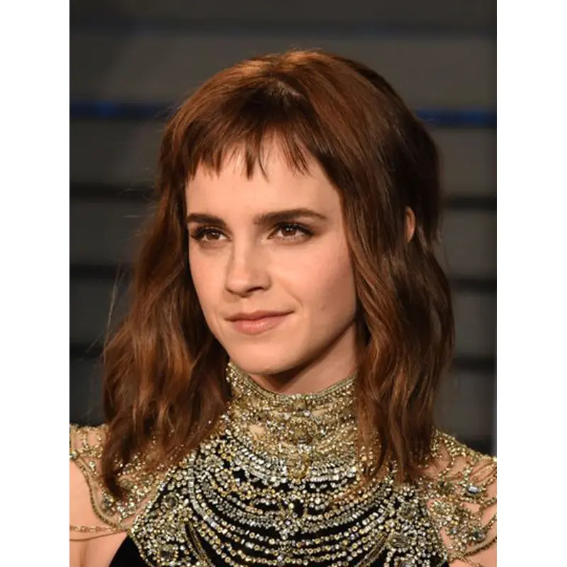 Synthetic Shoulder Length Capless 14" Emma Watson Wigs