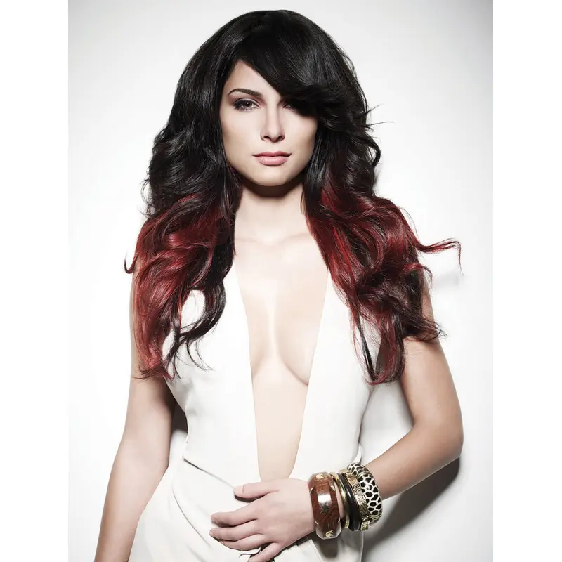 22" Wavy Long Lace Front Two Tone Wigs