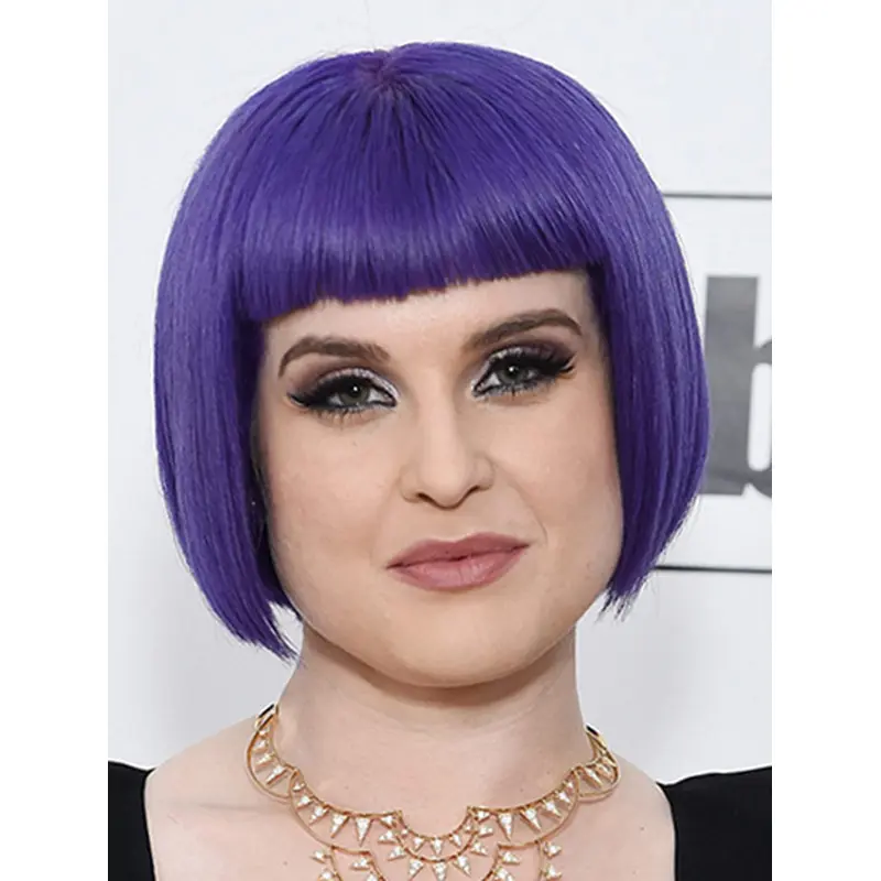 Chin Length Capless Synthetic Straight 10" Kelly Osbourne Wigs