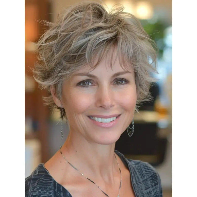 Short Blonde Wig With Bangs Monofilament 6" With Bangs Wigs
