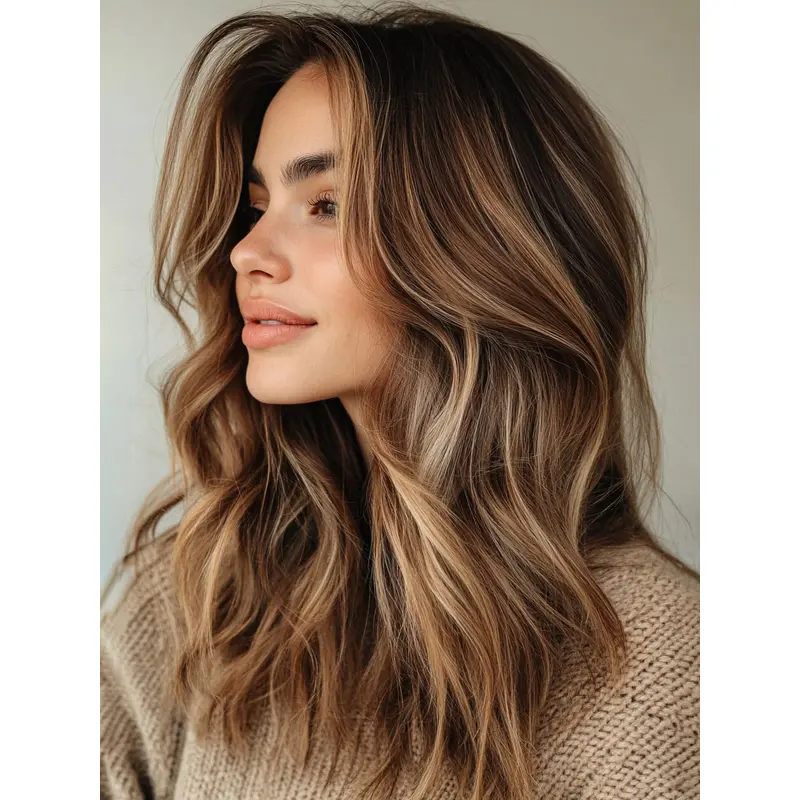 Long Wavy Wig Synthetic 18" Monofilament Without Bangs Wigs