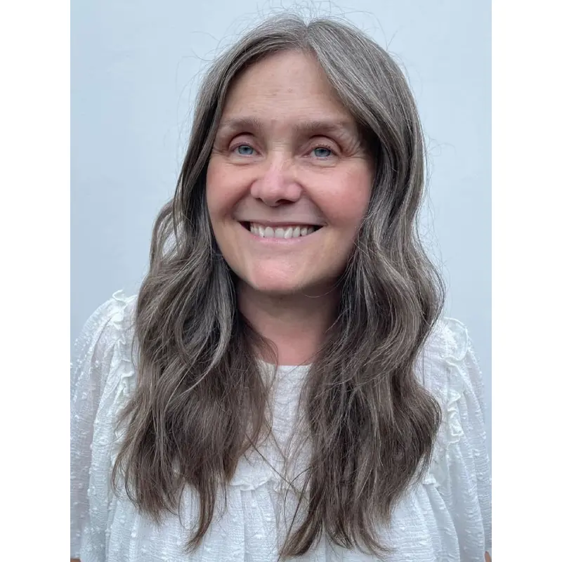 Long Grey Wig Wavy Without Bangs 20" Monofilament Wigs