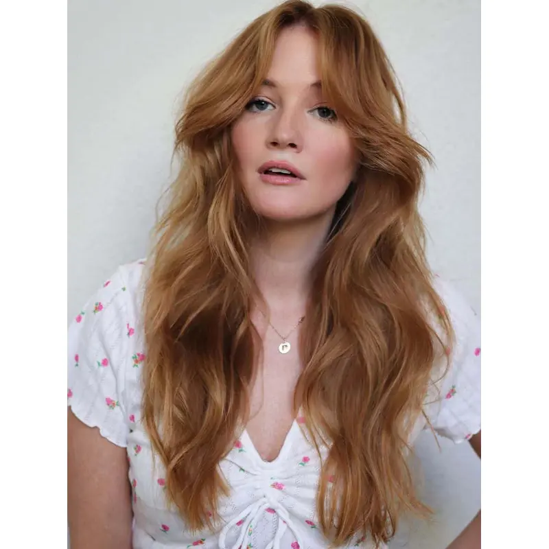 Long Layered Wigs Synthetic Wavy Lace Front Wigs Blonde Long Wigs