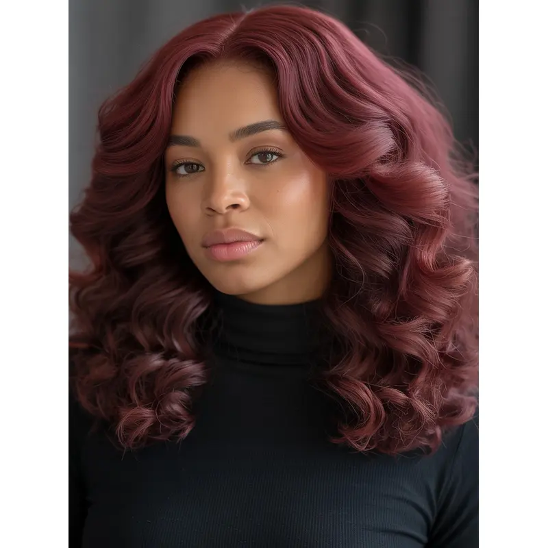 African American Wigs Online Synthetic Curly Layered Wigs