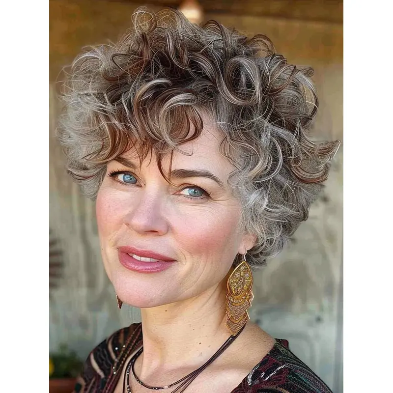 Short Curly Lace Front Wigs Ombre/2 Tone 6" Wigs