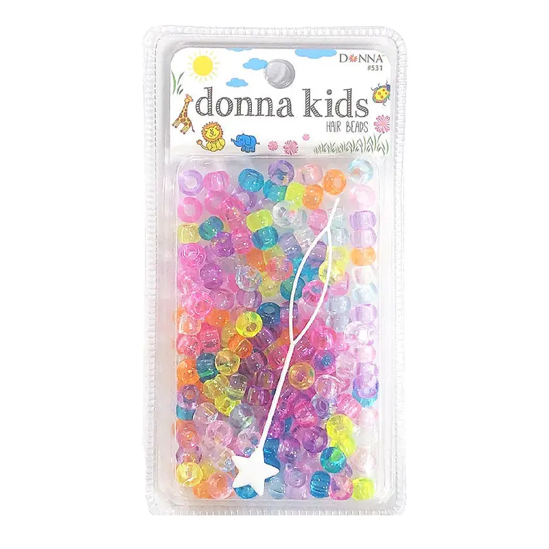 Donna Kids Small Hair Beads - Clear Mix #531
