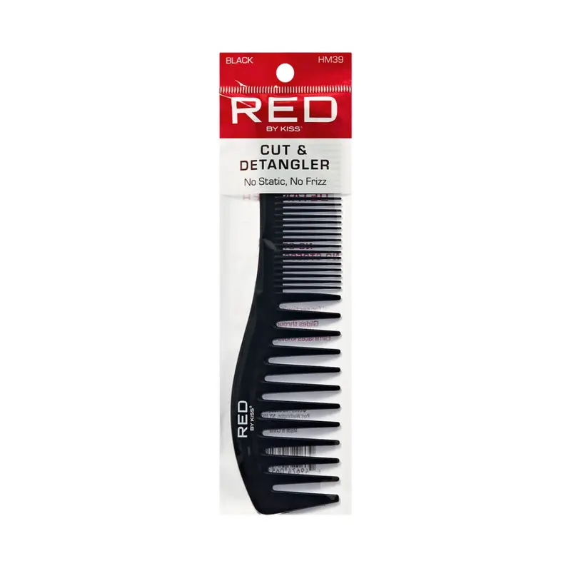 Red by Kiss Cut and Detangler Comb - Black
