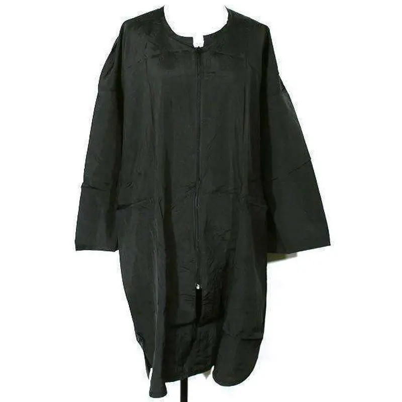 Stylist Coat w/Zipper Closure Black #5155