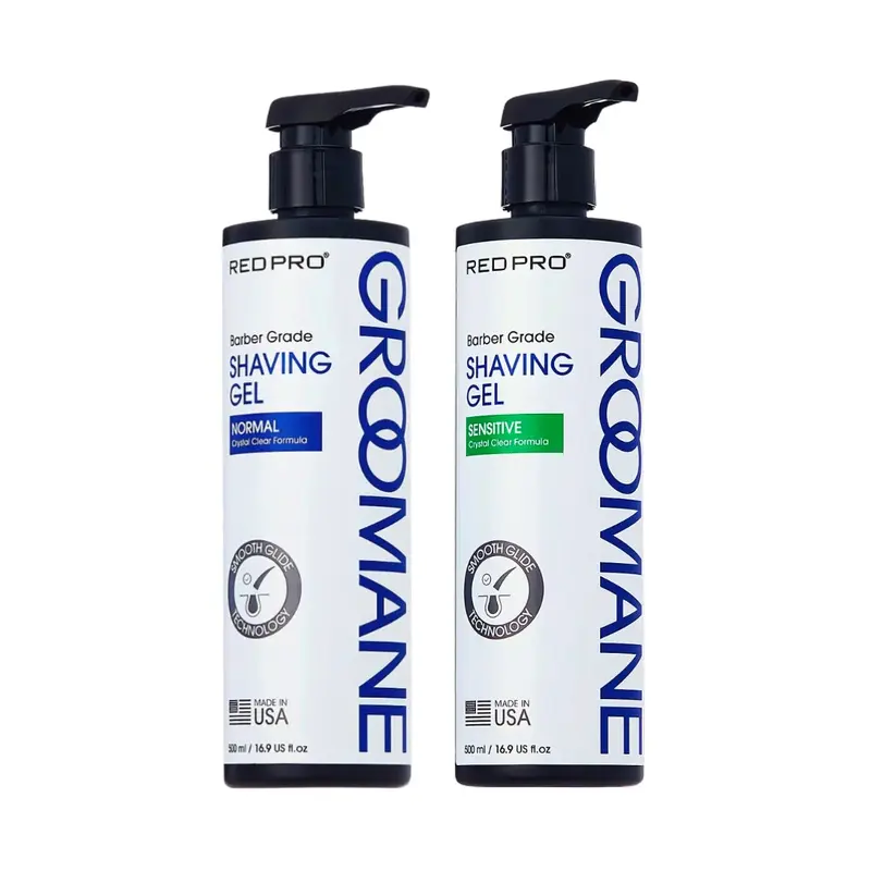 GROOMANE Barber Grade Shaving Gel  16.9 oz | Cooling, Smooth Shave for Men
