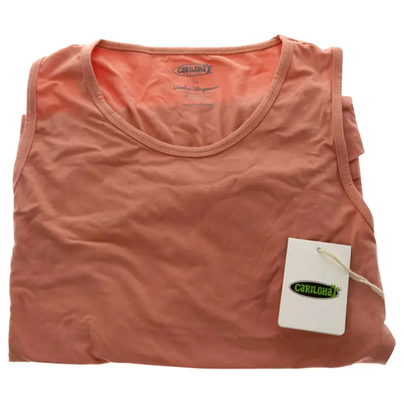 Cariloha Bamboo Sleep Tank Top - Coral by Cariloha for Women - 1 Pc T-Shirt (XL)