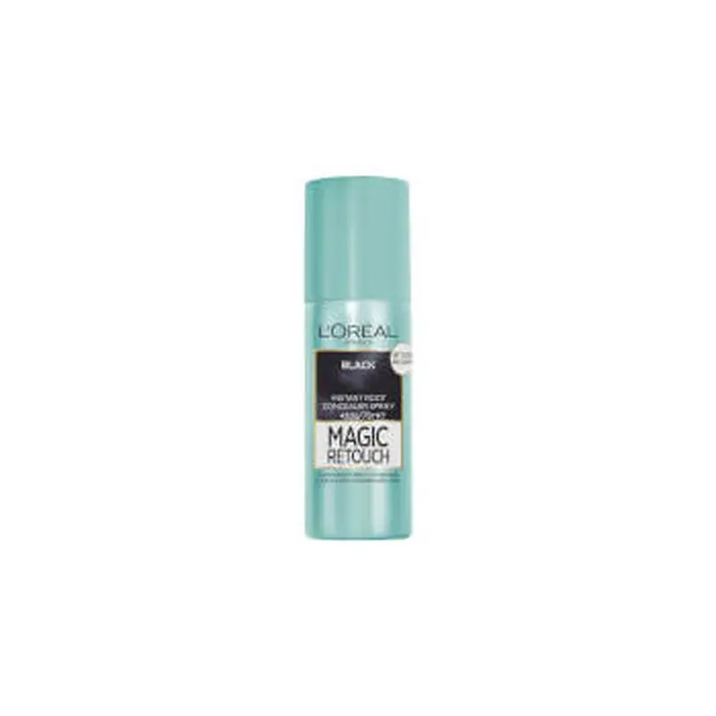 L'Oreal Paris Magic Retouch Temporary Root Concealer Spray - Black (Instant Grey Hair Coverage)